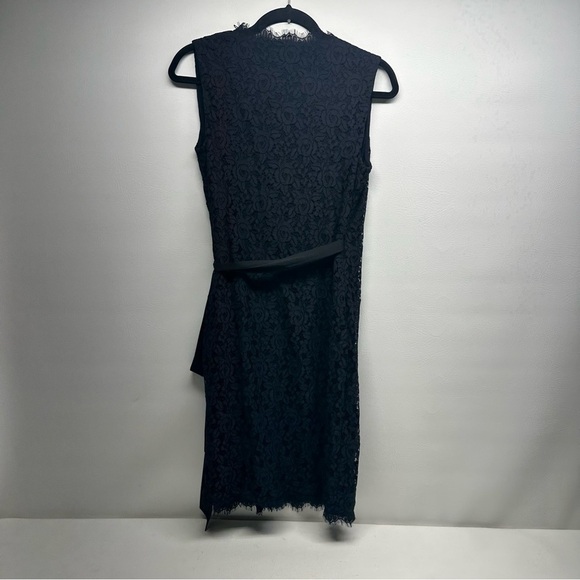 Diane Von Furstenberg Black Lace wrap Dress size 2 - Picture 4 of 10